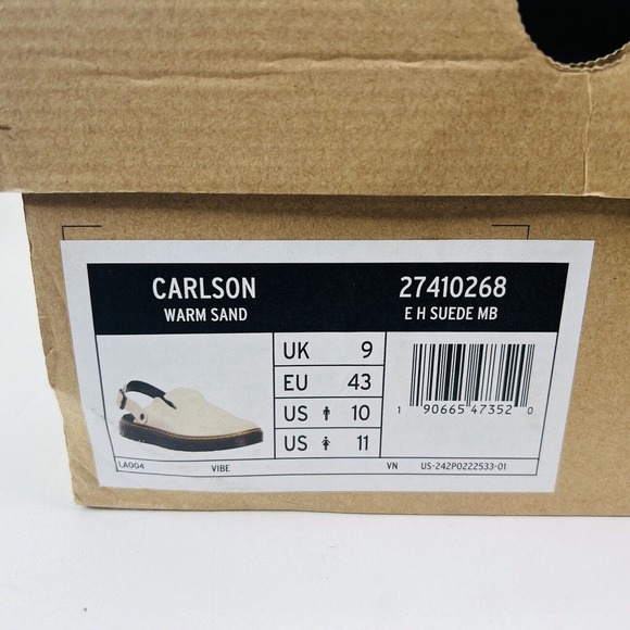 Dr. Martens Carlson Warm Sand Suede Mule / Sandal Men’s Size 10 Women’s Size 11 - Picture 3 of 7